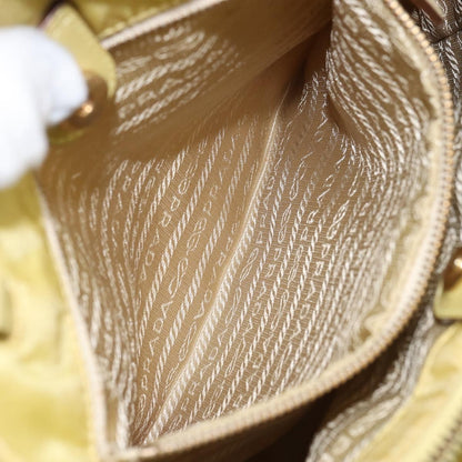 Prada Vintage Tote Nylon, Yellow, Nylon, Tote Bag