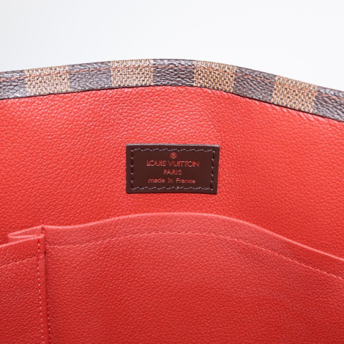 Louis Vuitton Sac Plat Bag Damier, BROWN, CANVAS, Handbag