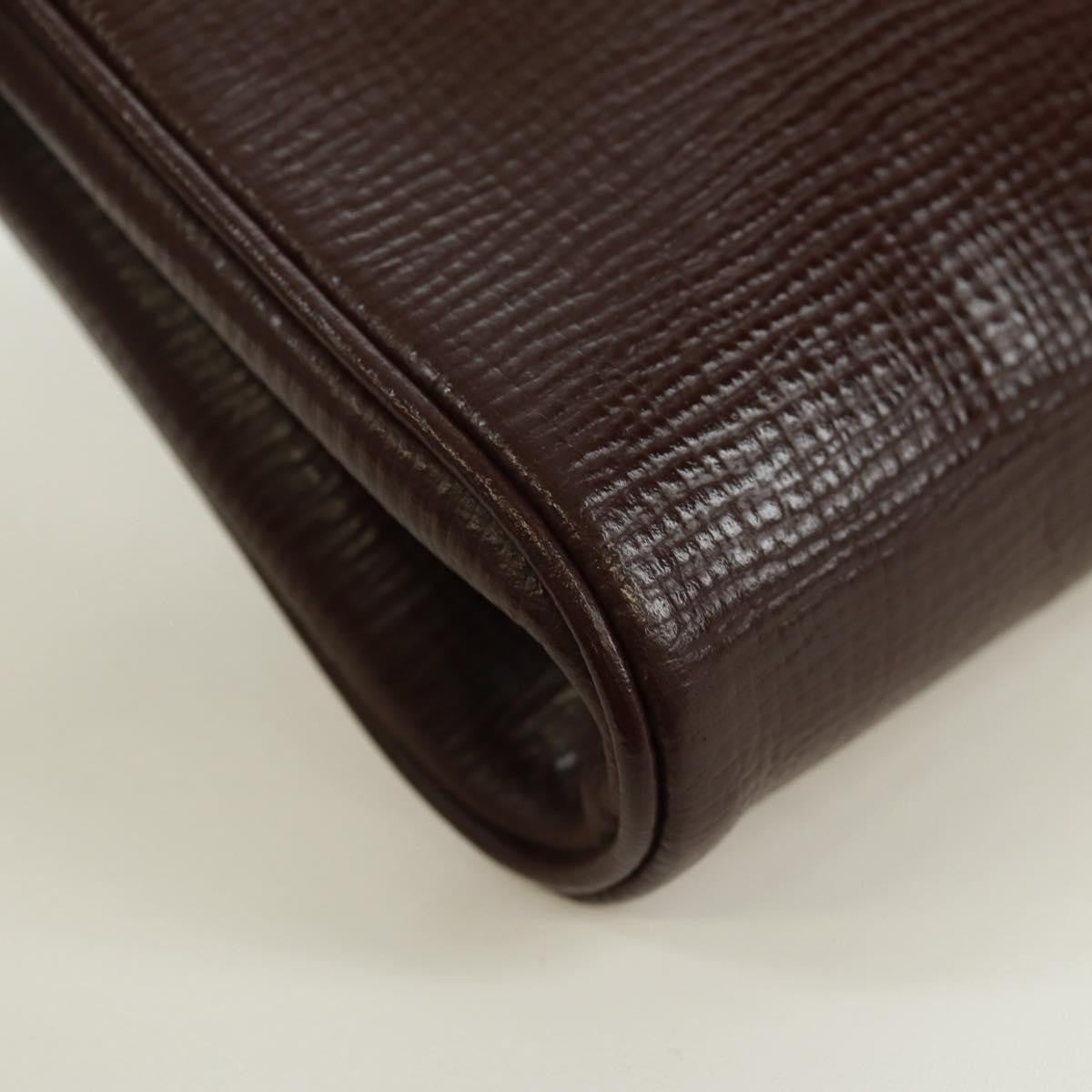 Celine Circle Logo Shoulder Bag Leather, BROWN, LEATHER, Shoulder bag