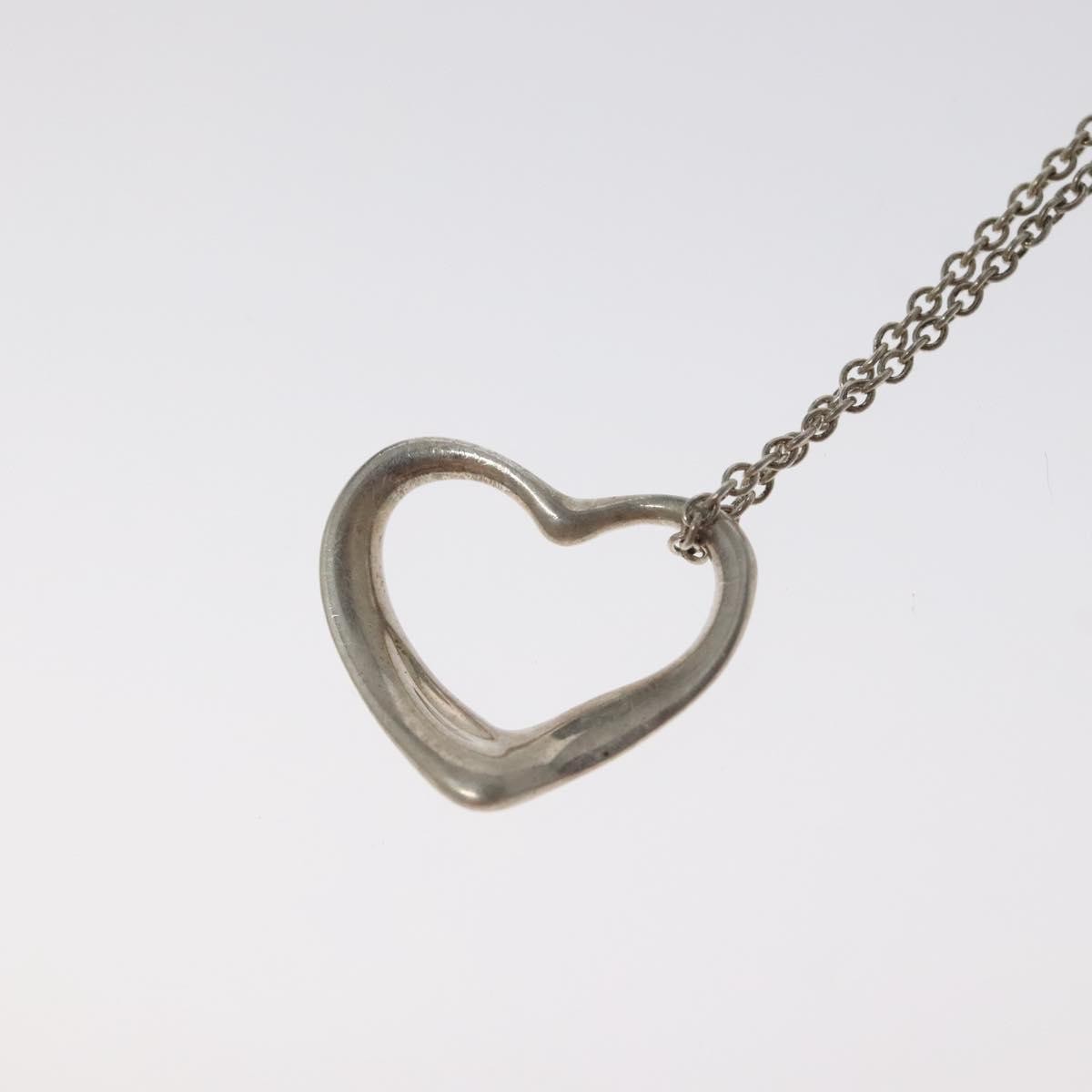 Tiffany & Co. Elsa Peretti Open Heart Pendant Necklace Sterling Silver, SILVER, SILVER, Necklace