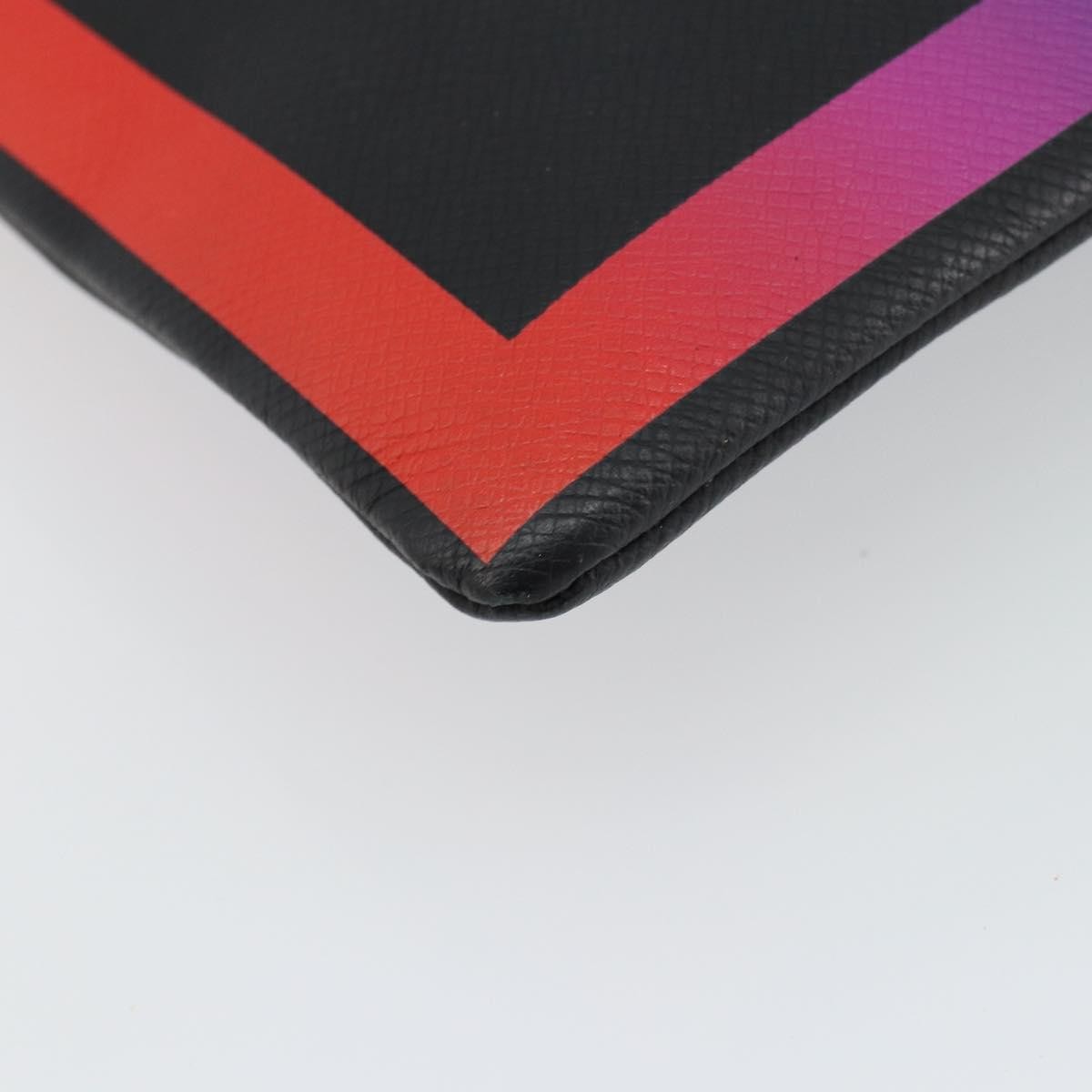 Louis Vuitton Pochette A4 Rainbow Taiga Leather, BLACK, LEATHER, Clutche & pouche