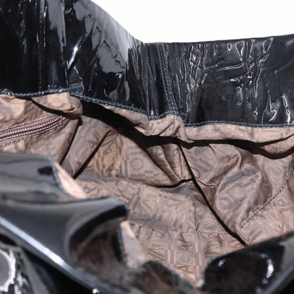 Salvatore Ferragamo Gancini Tote Patent leather, BLACK, PATENT_LEATHER, Tote bag