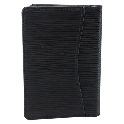 Louis Vuitton pocket organizer Leather, BLACK, LEATHER, Card Holders