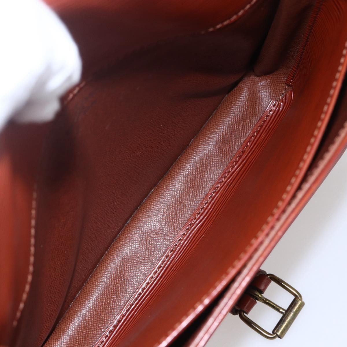 Louis Vuitton Cartouchiere Handbag Epi Leather, BROWN, LEATHER, Shoulder bag