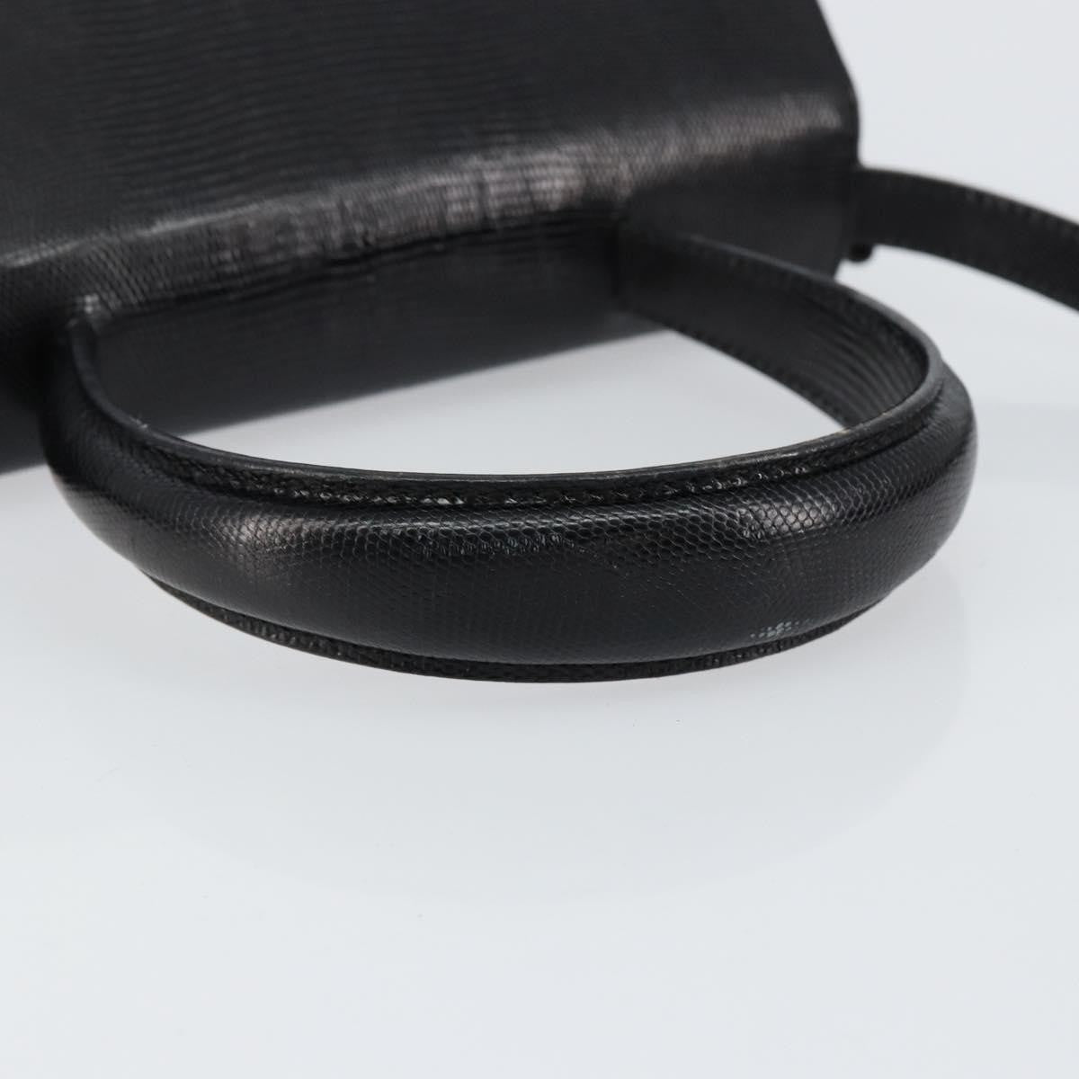 Salvatore Ferragamo Vintage Handbag Leather, BLACK, LEATHER, Handbag