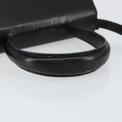 Salvatore Ferragamo Vintage Handbag Leather, BLACK, LEATHER, Handbag