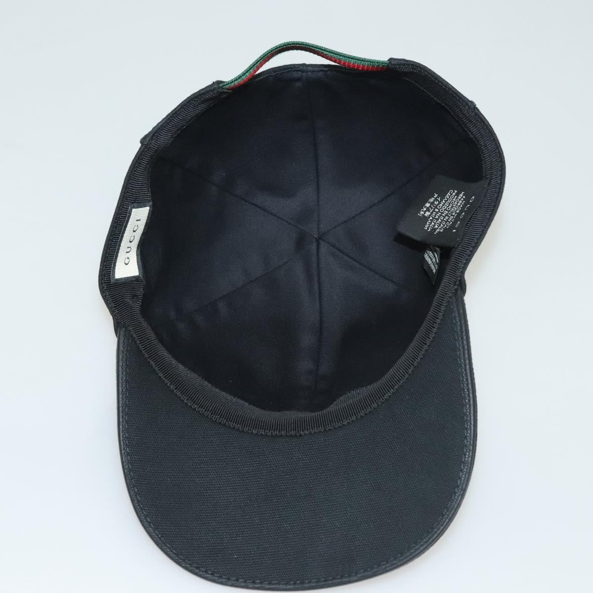 Gucci Web Baseball Hat GG Canvas, BLACK, CANVAS, Head accessory