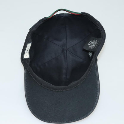 Gucci Web Baseball Hat GG Canvas, BLACK, CANVAS, Head accessory