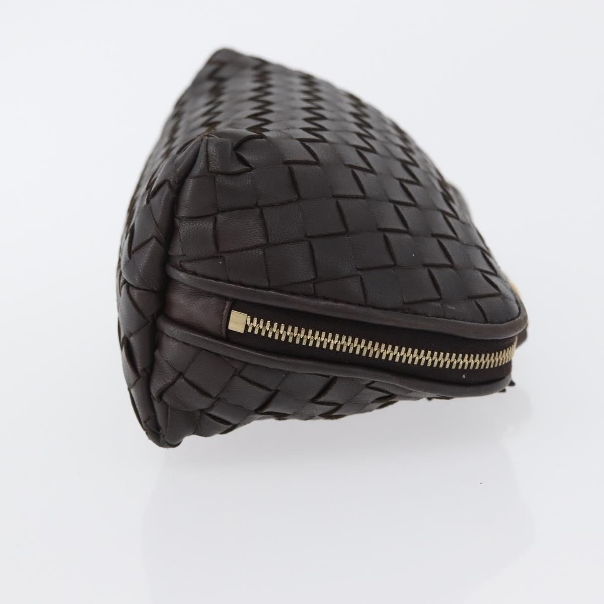 Bottega Veneta Intrecciato Leather, BROWN, LEATHER, Clutche & pouche