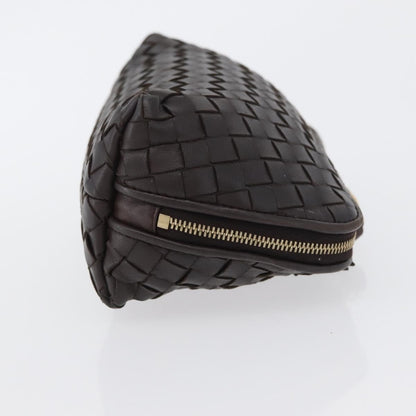Bottega Veneta Intrecciato Leather, BROWN, LEATHER, Clutche & pouche