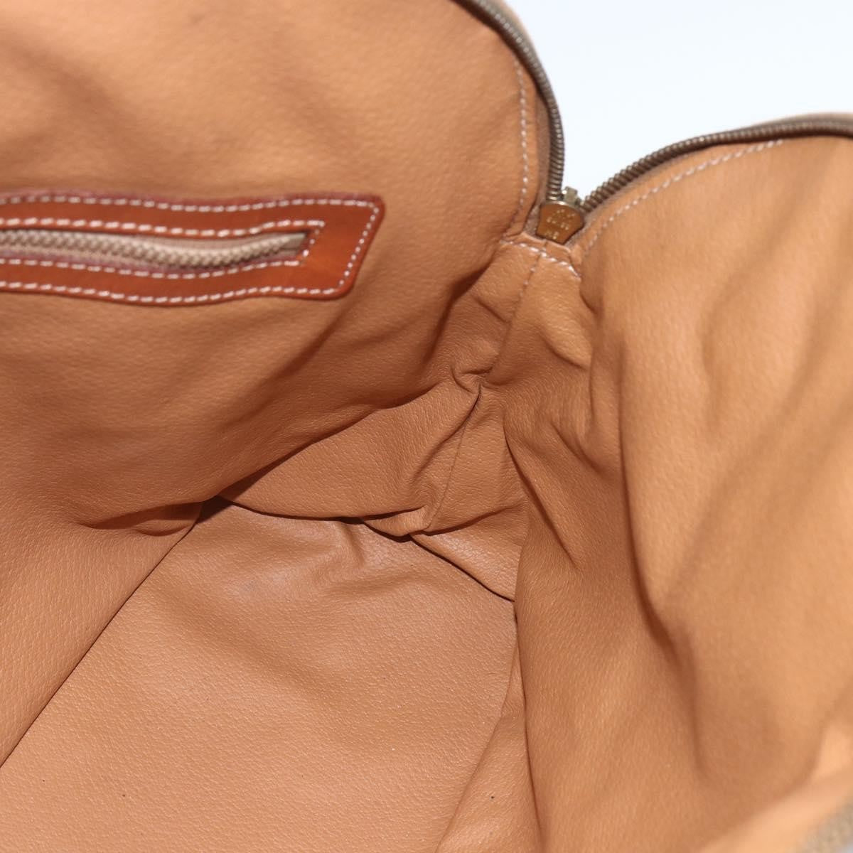 Celine Vintage Macadam Handbag Canvas and Leather, BROWN, CANVAS, Handbag
