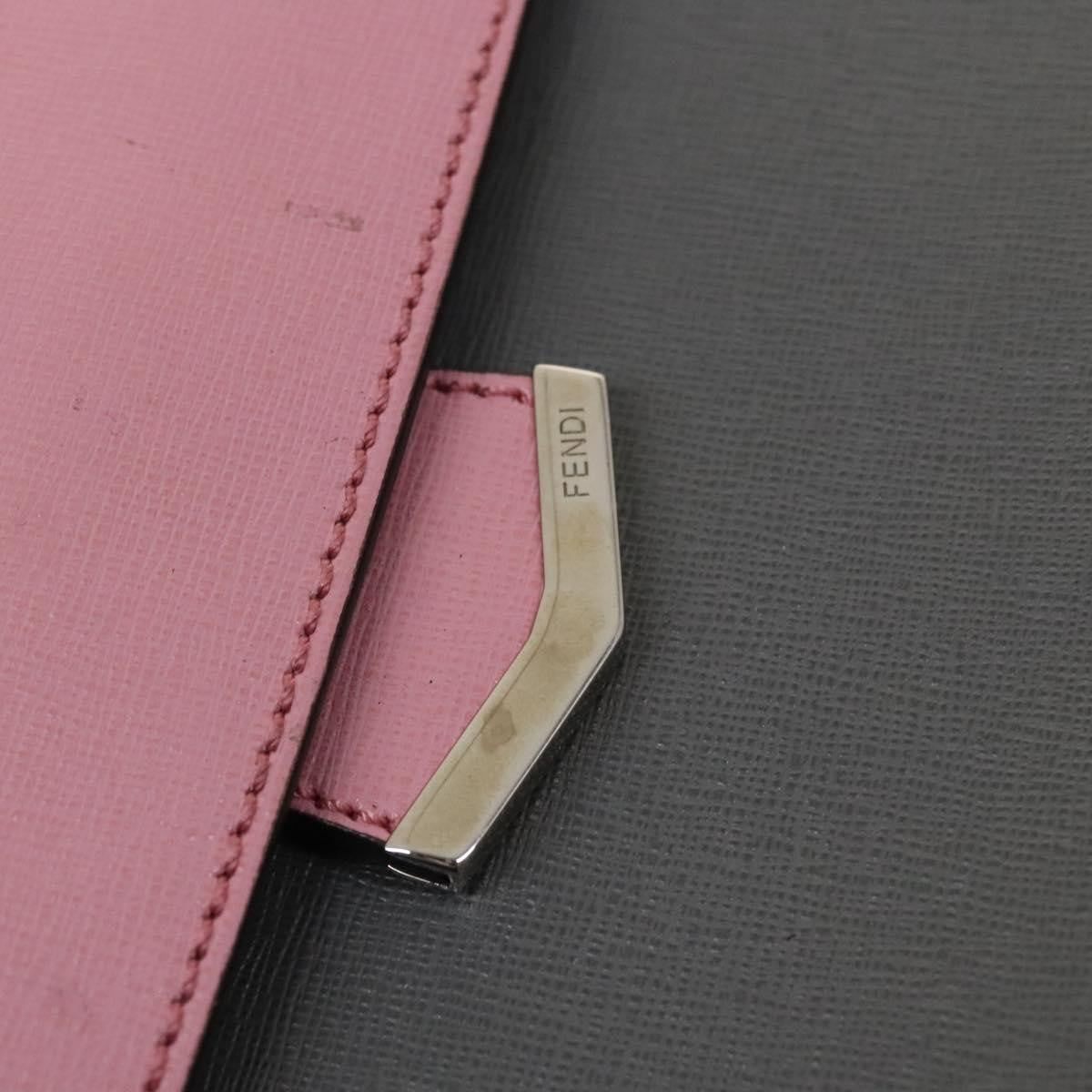 Fendi Demi Jour Satchel Leather, GRAY, LEATHER, Handbag