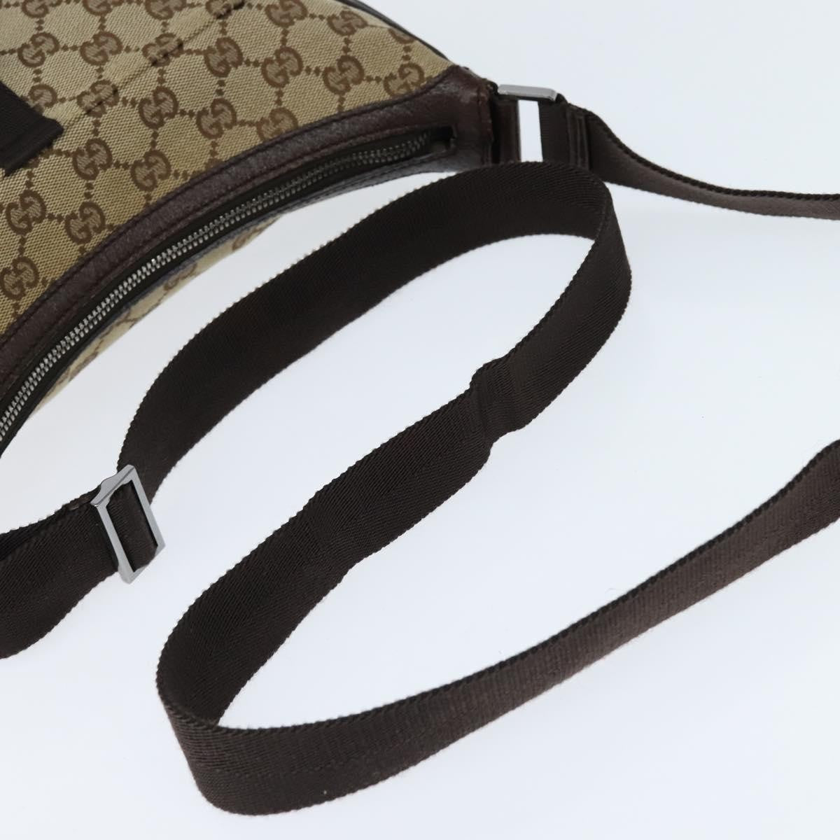 Gucci Front Pocket Messenger Bag GG Canvas, BEIGE, CANVAS, Shoulder bag