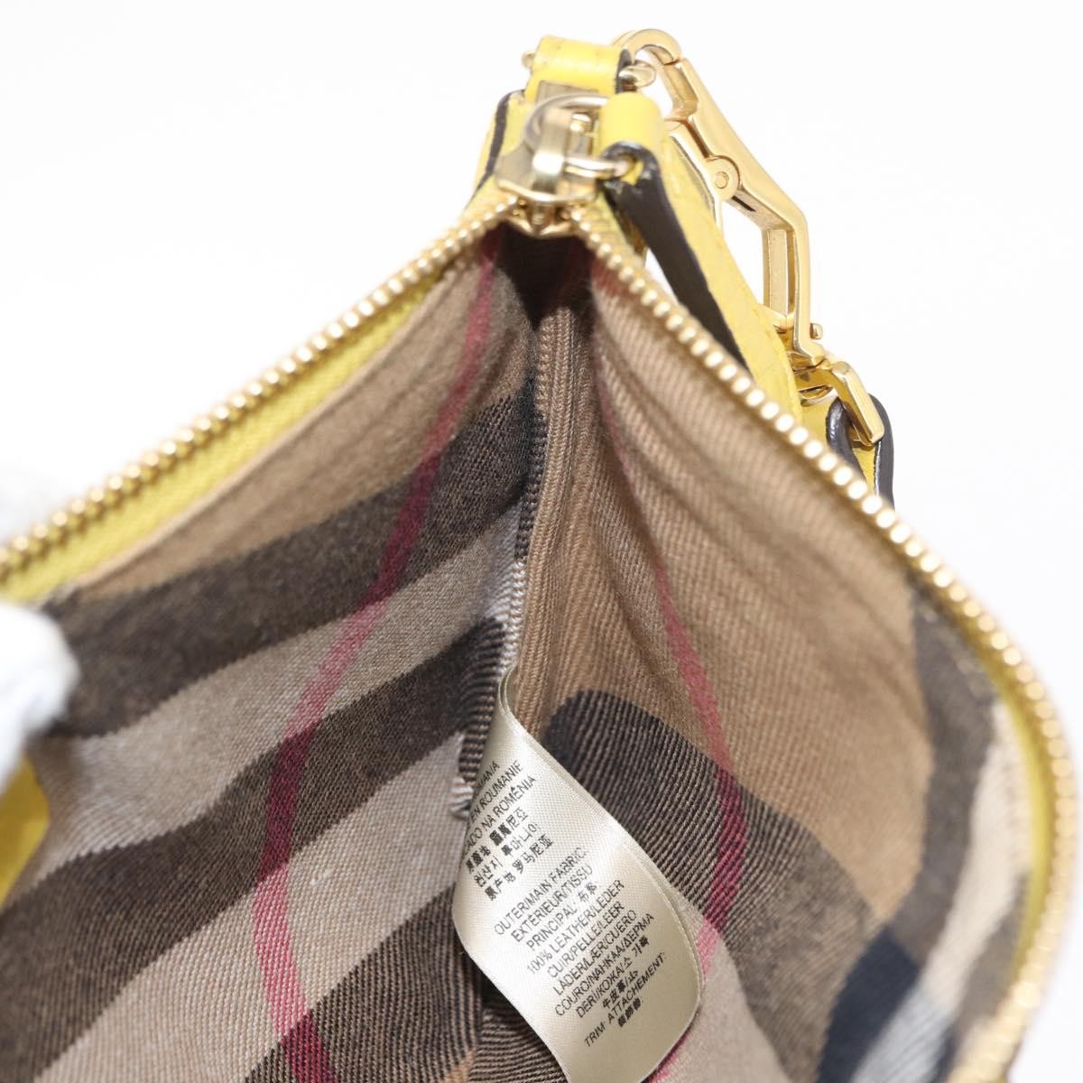 Burberry Vintage Shoulder Bag Leather, YELLOW, LEATHER, Shoulder bag