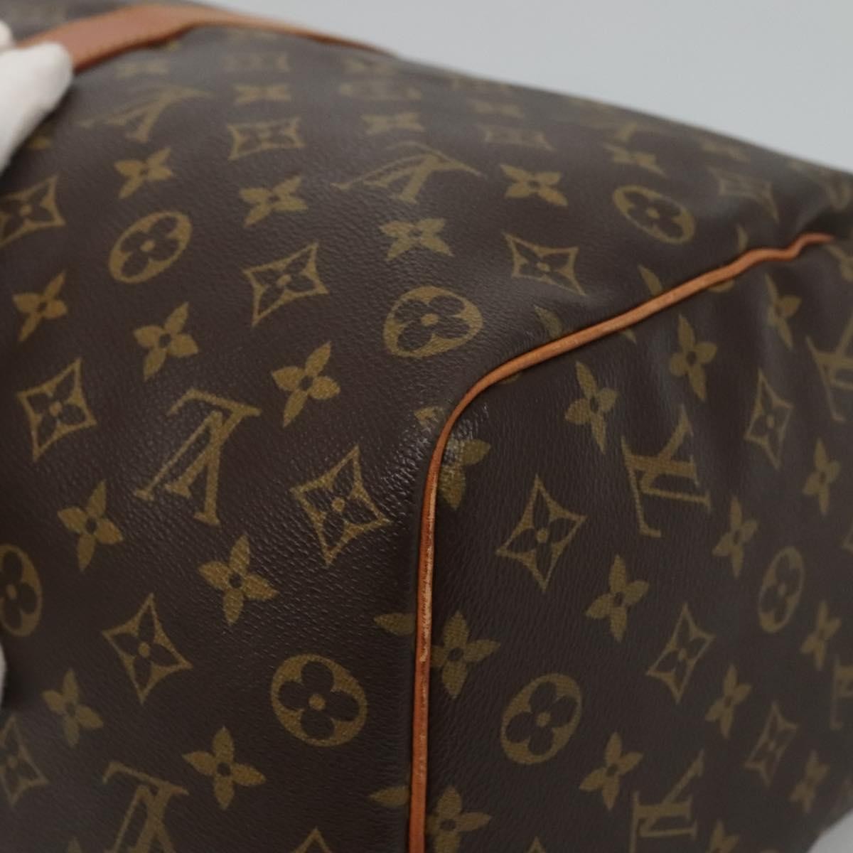 Louis Vuitton Keepall Bag Monogram Canvas, BROWN, CANVAS, Travel bag