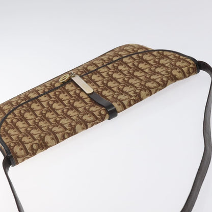Christian Dior Vintage Trotter Shoulder Bag Canvas, BROWN, CANVAS, Shoulder bag