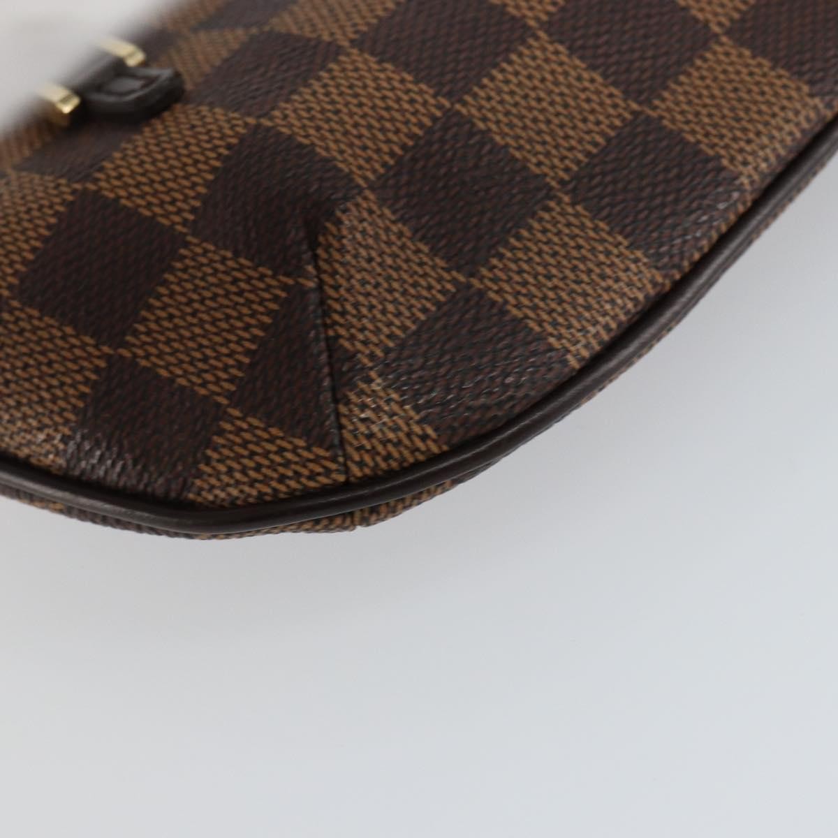 Louis Vuitton Manosque Pochette Damier, BROWN, CANVAS, Clutche & pouche
