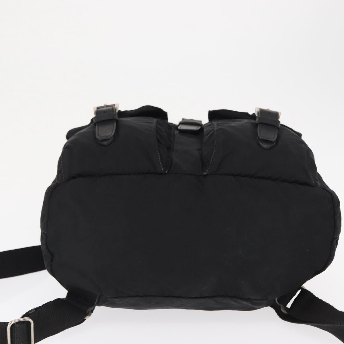 Prada Double Front Pocket Backpack Tessuto, BLACK, NYLON, Backpack