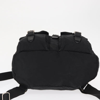 Prada Double Front Pocket Backpack Tessuto, BLACK, NYLON, Backpack