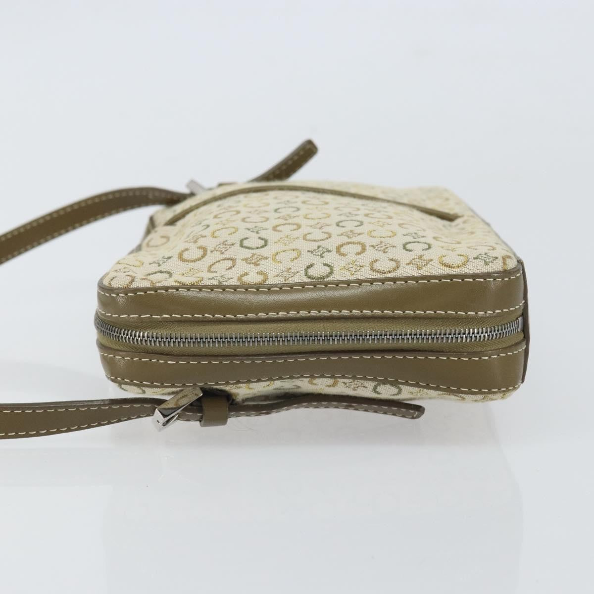 Celine C Macadam Shoulder bag Canvas, KHAKI, CANVAS, Shoulder bag