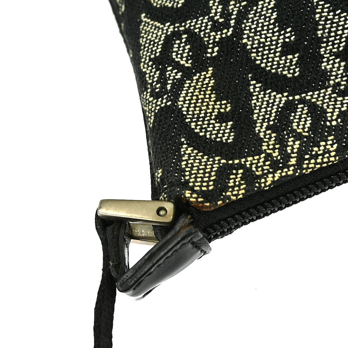 Christian Dior Vintage Trotter Handbag Canvas, BLACK, CANVAS, Handbag