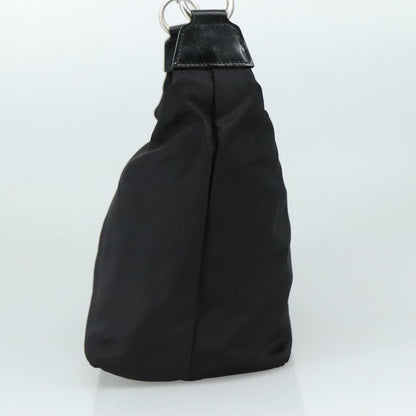 Gucci Vintage Bamboo Handle Bag Nylon, Black, Nylon, Handbag