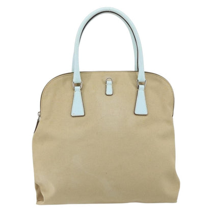 Prada Vintage Handbag Canvas, BEIGE, CANVAS, Handbag