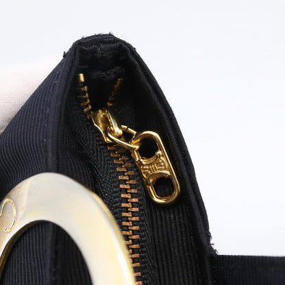 Celine Marin Wristlet Pouch Canvas with Leather, NAVY, NYLON, Clutche & pouche