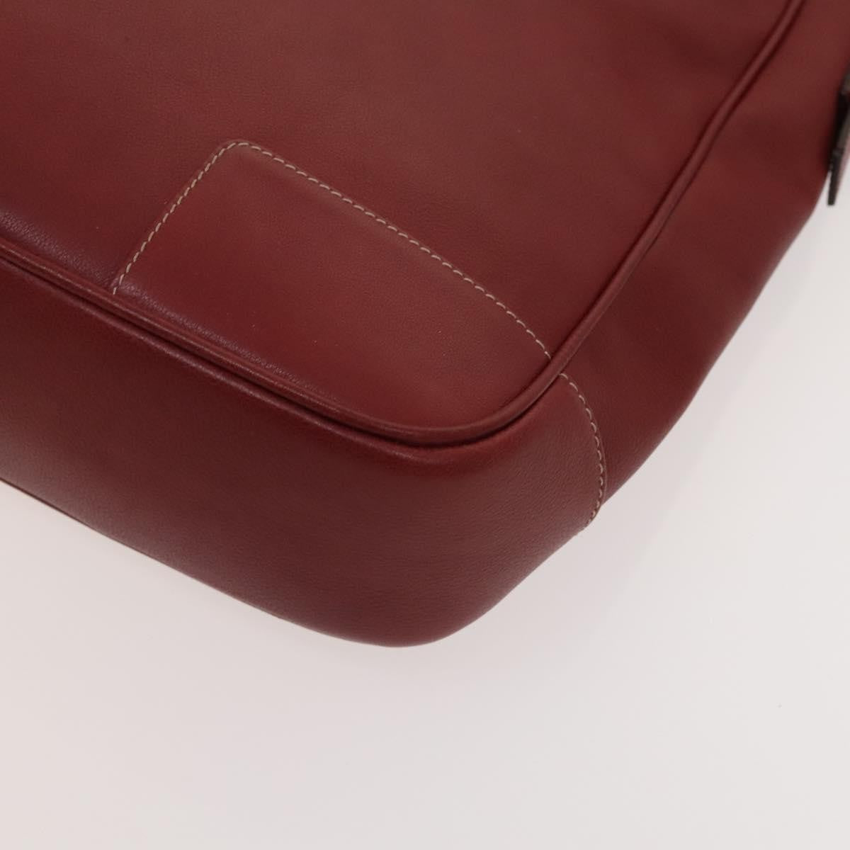 Loewe Vintage Anagram Tote Leather, Burgundy, Leather, Tote Bag