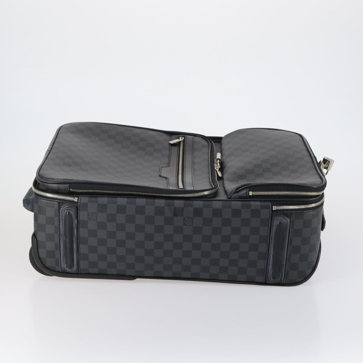 Louis Vuitton Pegase Luggage Damier Graphite, BLACK, CANVAS, Travel bag