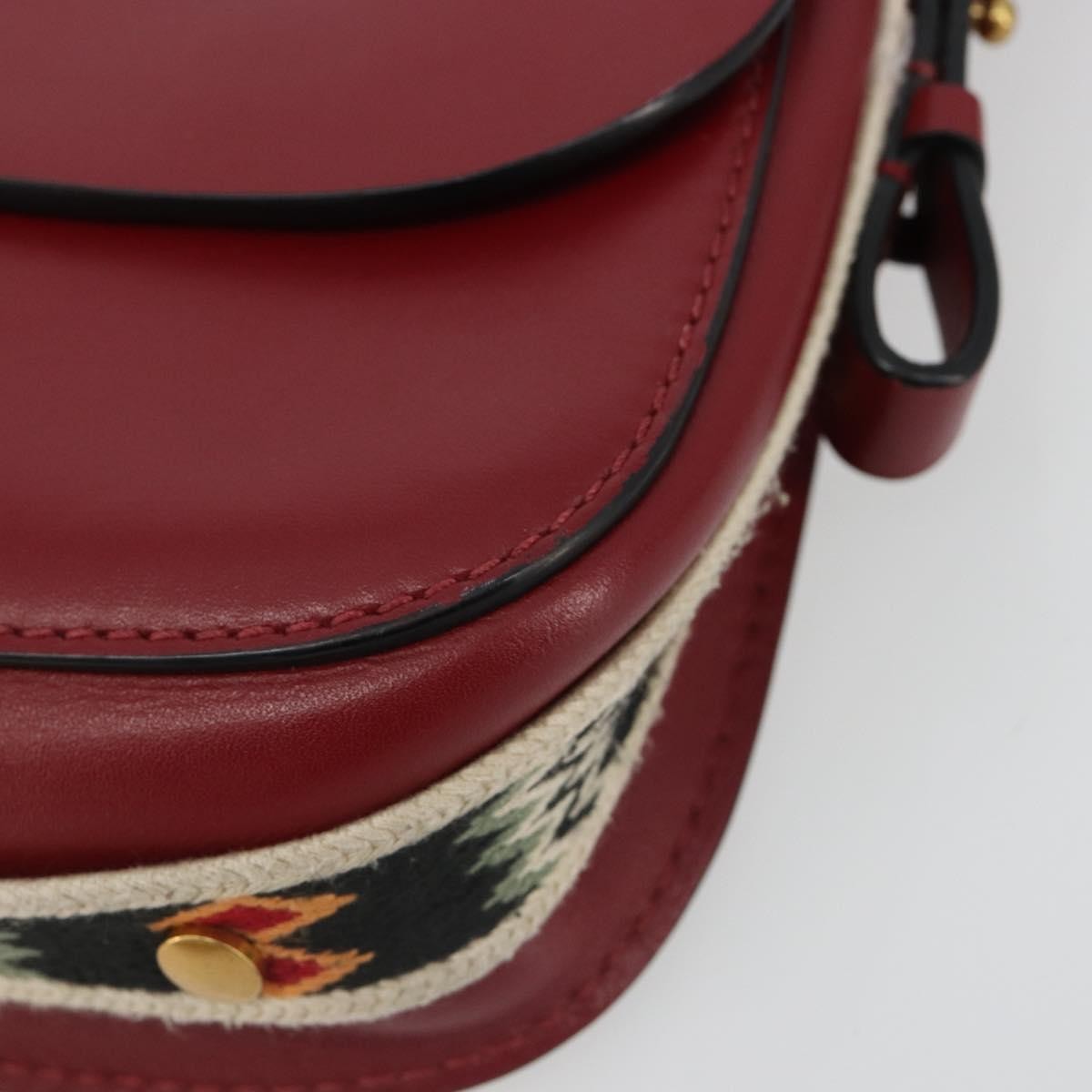 Christian Dior Diorodeo Flap Bag Leather, Red, Leather, Shoulder Bag