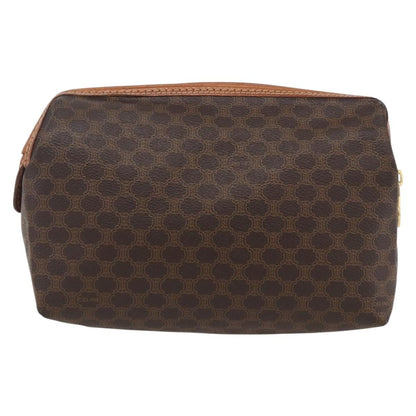Celine Macadam Pochette Canvas and Leather, BROWN, CANVAS, Clutche & pouche
