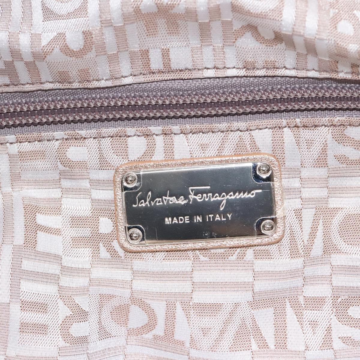 Salvatore Ferragamo Marisa Satchel Leather, GOLD, LEATHER, Handbag