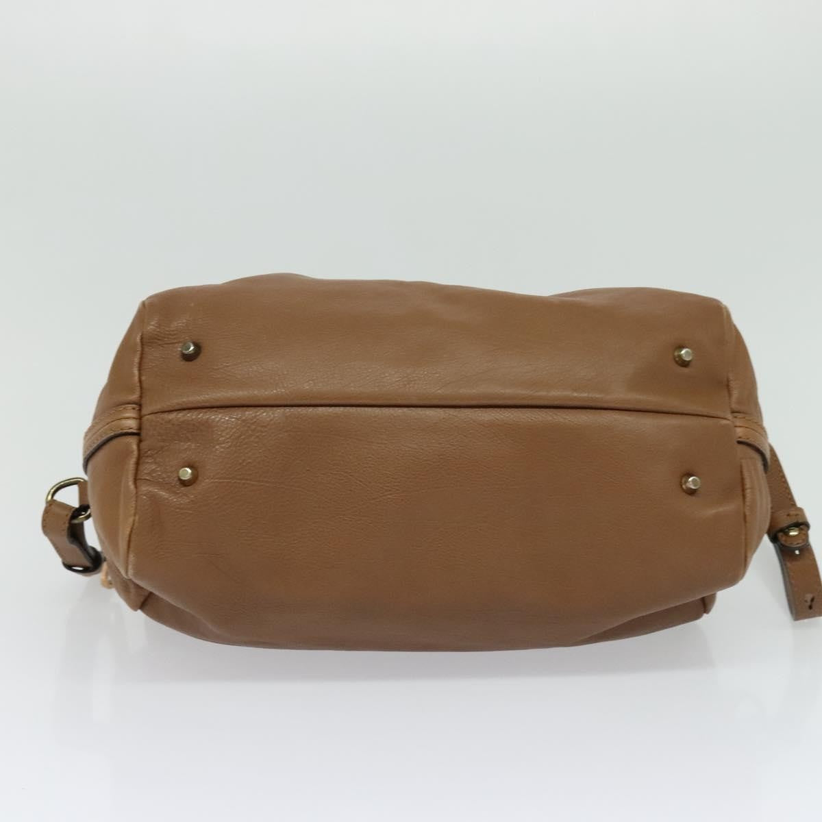 Chloe Elsie Satchel Leather, BROWN, LEATHER, Handbag