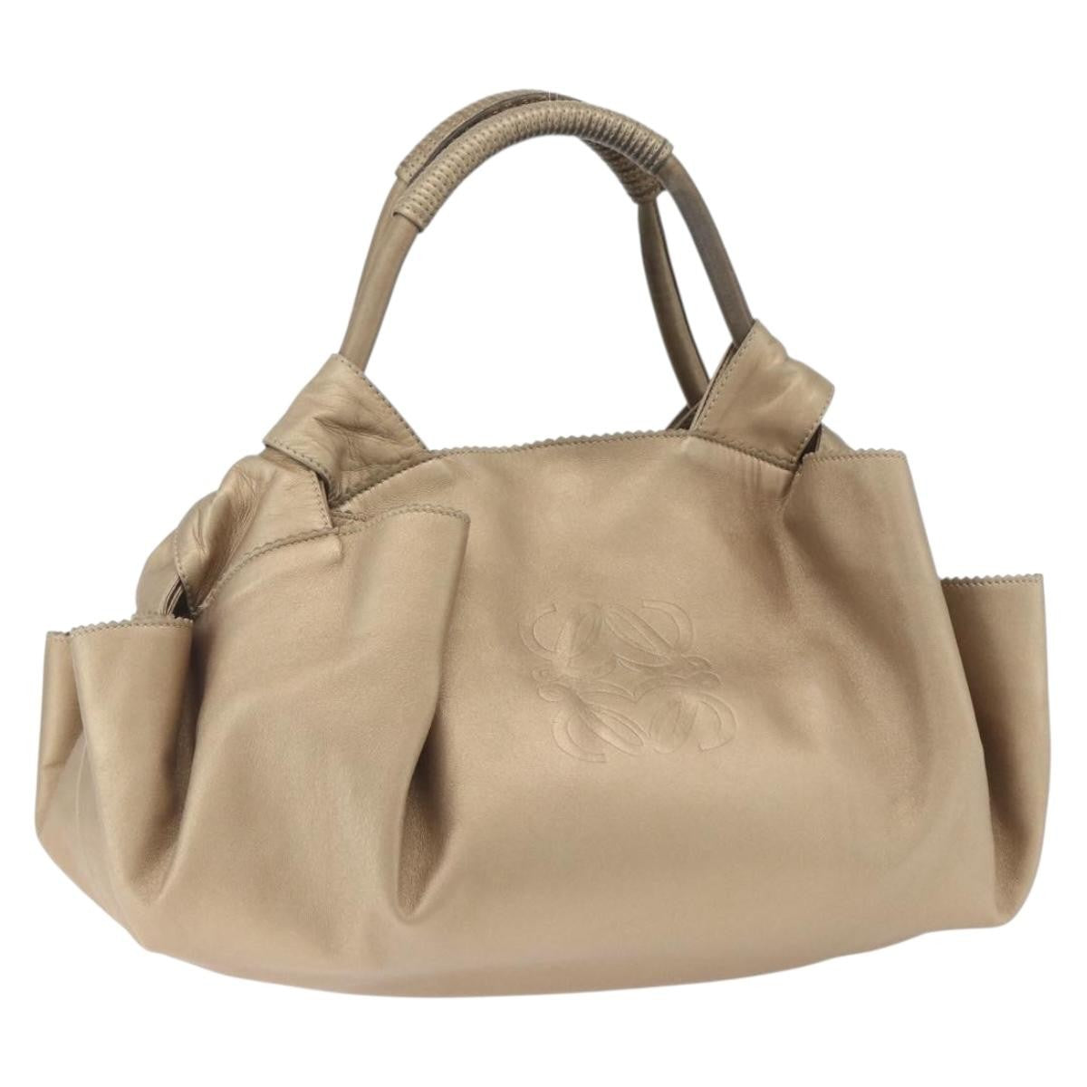 Loewe Anagram Logo Nappa Aire Hand Bag Leather, GOLD, LEATHER, Handbag