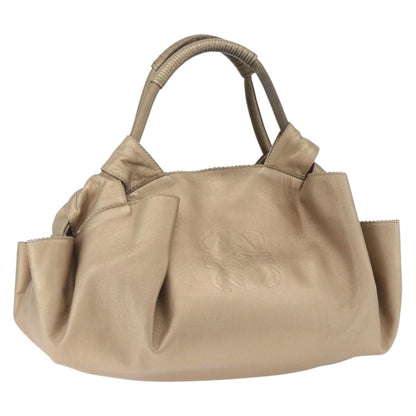 Loewe Anagram Logo Nappa Aire Hand Bag Leather, GOLD, LEATHER, Handbag