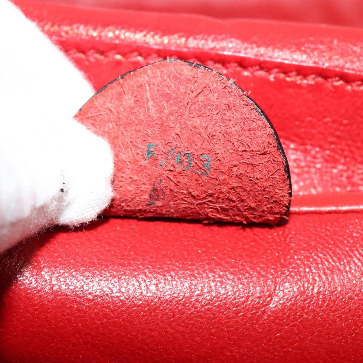 Celine Vanity bag Leather, RED, LEATHER, Shoulder bag
