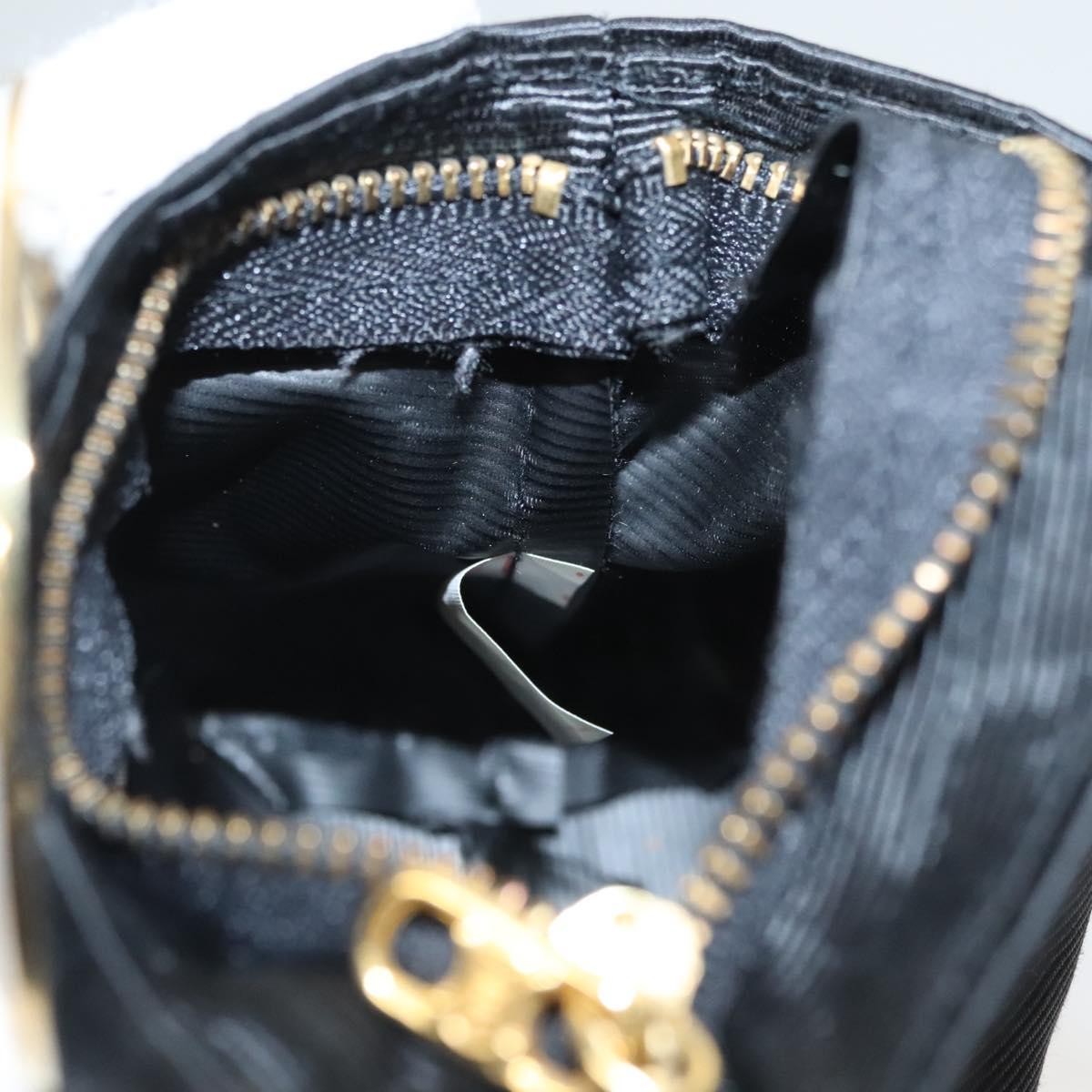 Celine Circle Logo Pouch Nylon, BLACK, NYLON, Clutche & pouche