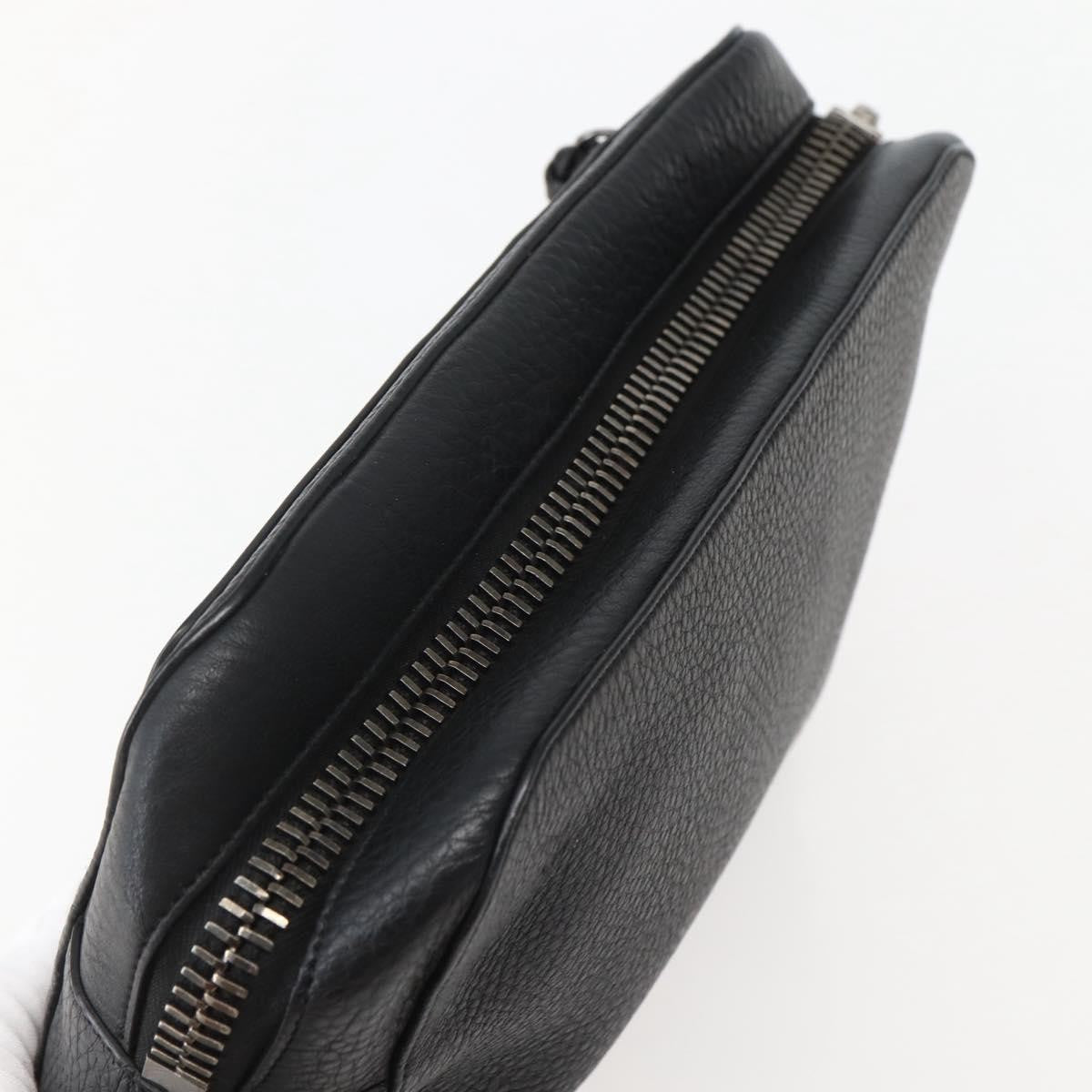 Christian Louboutin Loubiclutch Leather, BLACK, LEATHER, Clutche & pouche