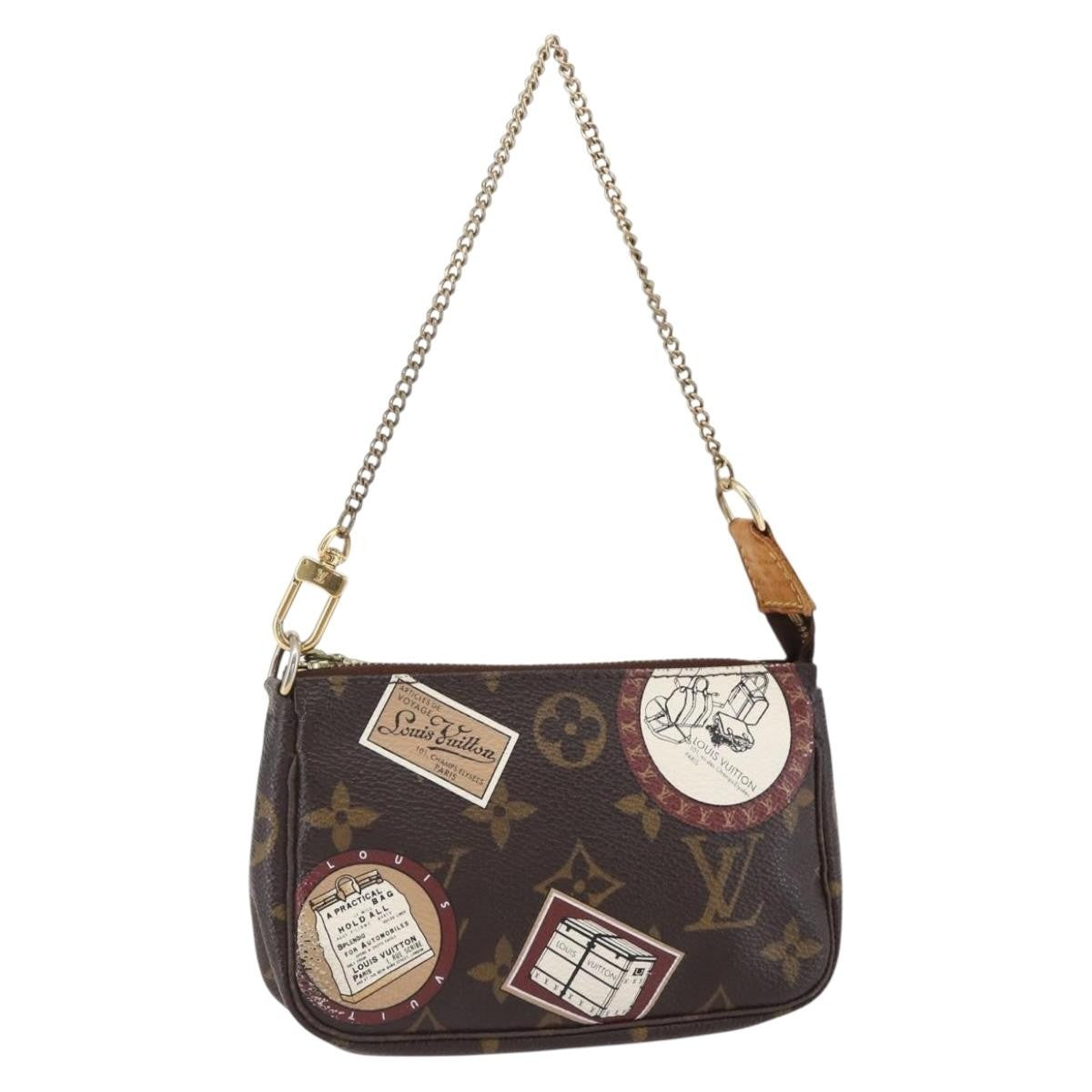 Louis Vuitton Mini pochette accessoire Limited edition Monogram canvas, BROWN, CANVAS, Accessory