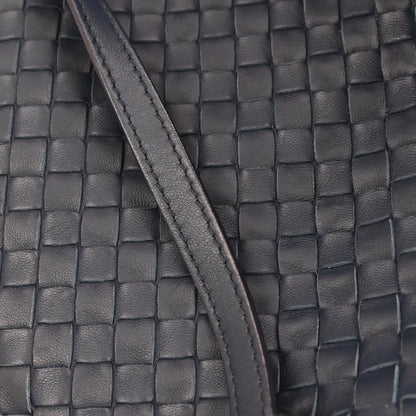 Bottega Veneta Zip Cube Messenger Intrecciato Nappa, NAVY, LEATHER, Shoulder bag