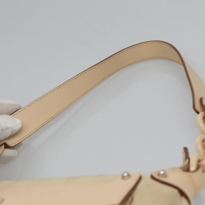 Salvatore Ferragamo Gancini Shoulder Bag Suede, BEIGE, SUEDE, Shoulder bag