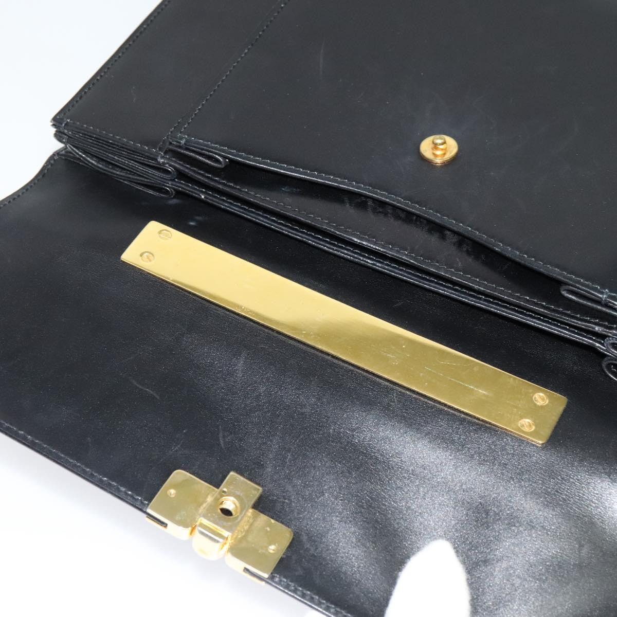 Bally Vintage Handbag Leather, BLACK, LEATHER, Handbag