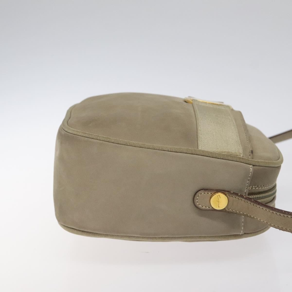 Salvatore Ferragamo Vara Bow camera Shoulder Bag Suede, Beige, Suede, Shoulder Bag
