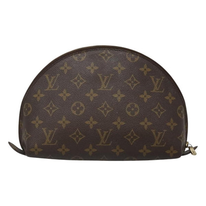 Louis Vuitton Trousse demi ronde Canvas, BROWN, CANVAS, Toiletry Case