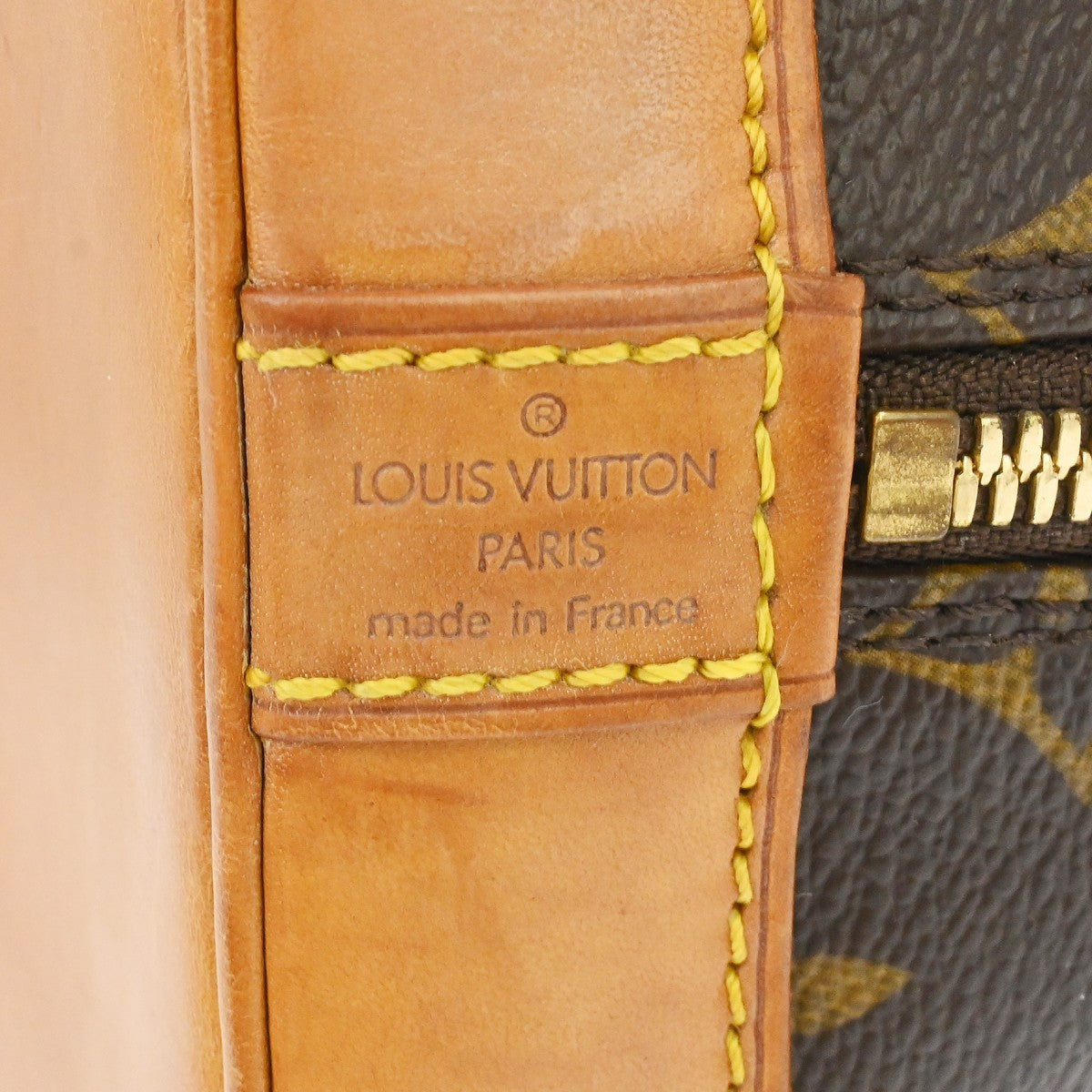 Louis Vuitton Alma Handbag Monogram Canvas, Brown, Canvas, Handbag