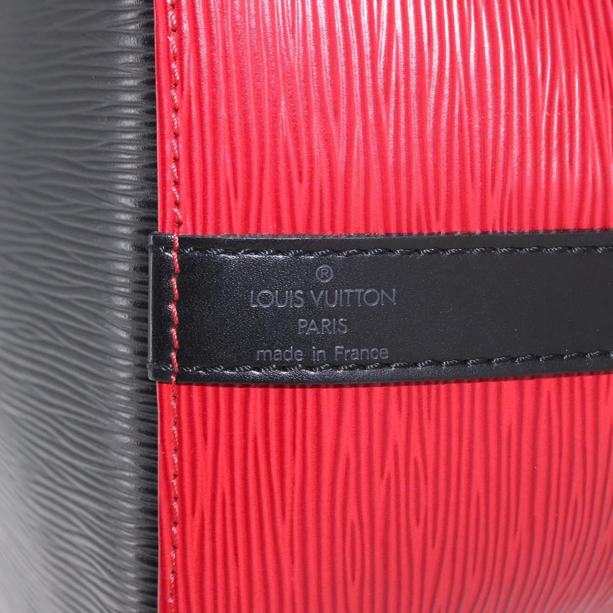 Louis Vuitton Bicolor Petit Noe Handbag Epi Leather, BLACK, LEATHER, Shoulder bag