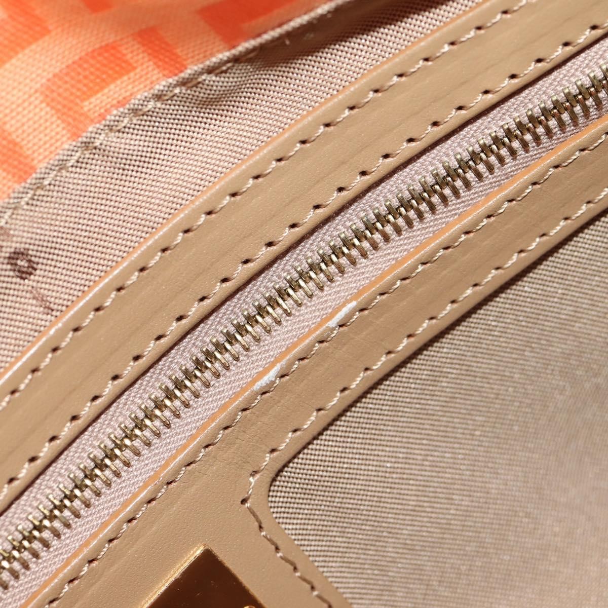 Fendi Mamma baguette Canvas, ORANGE, CANVAS, Shoulder bag