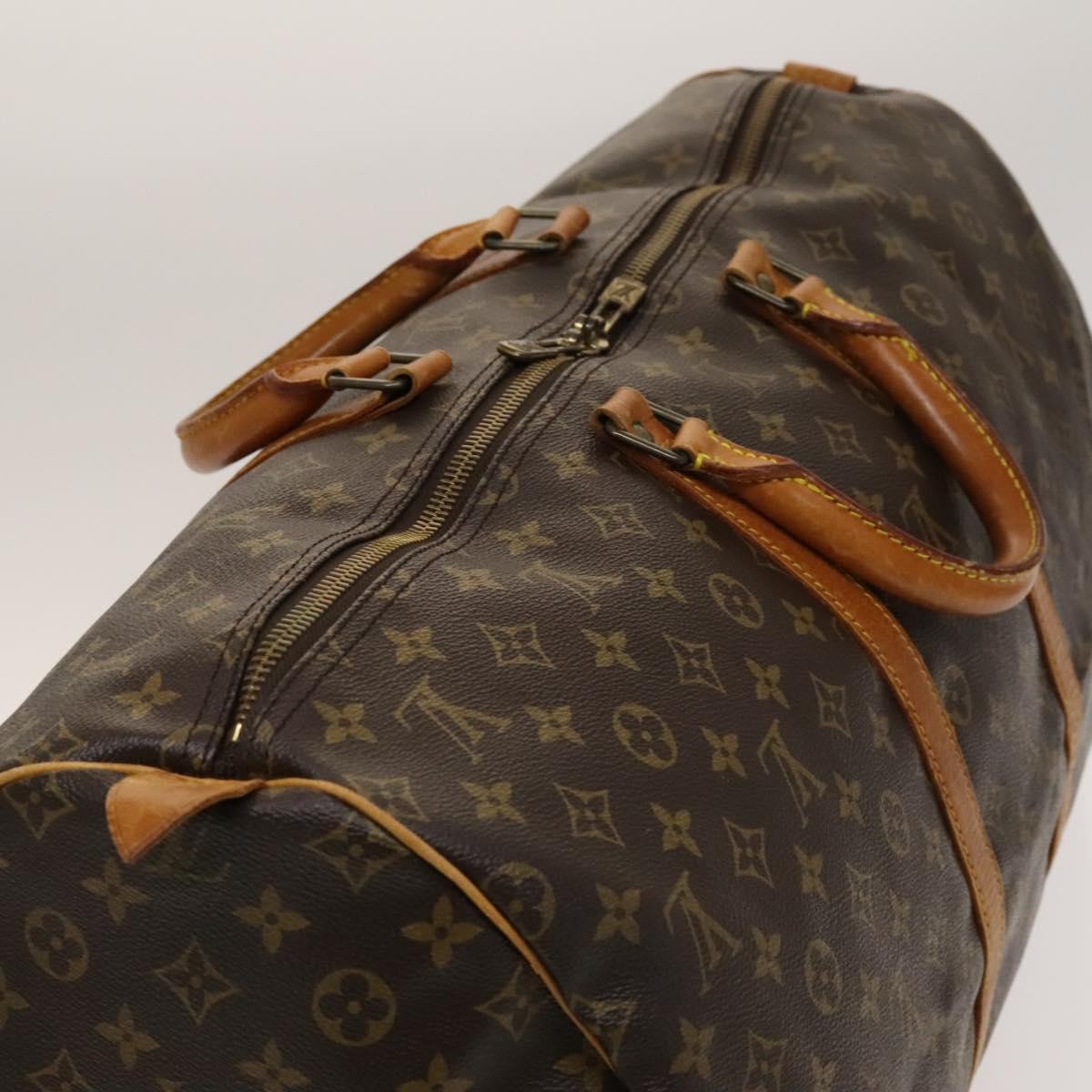 Louis Vuitton Keepall Bag Monogram Canvas, BROWN, CANVAS, Travel bag