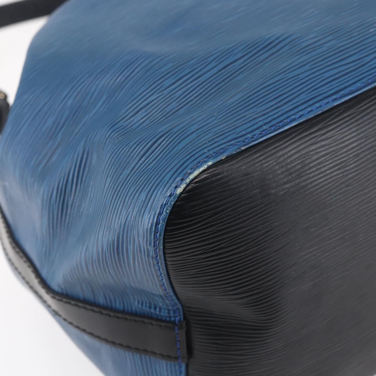 Louis Vuitton Petit Noe Handbag Epi Leather, BLUE, LEATHER, Shoulder bag
